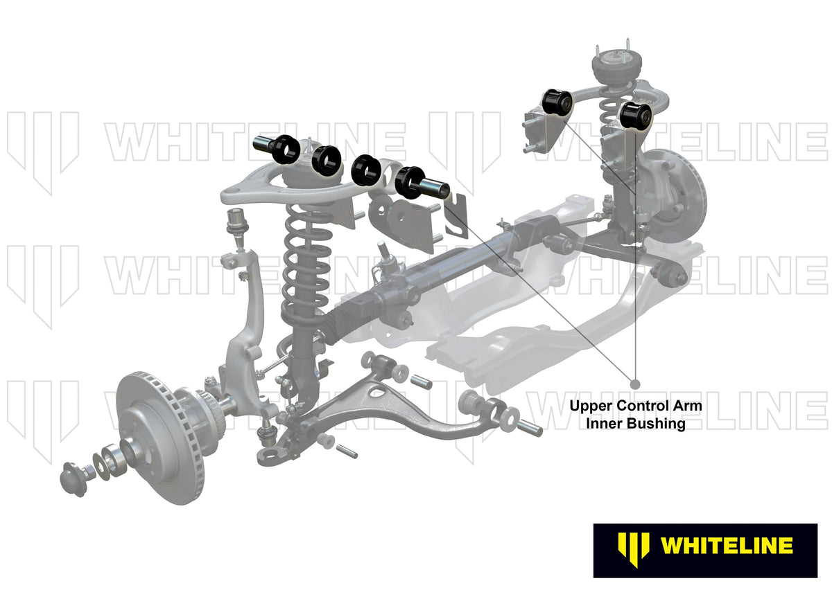 Whiteline 7 x 14 x 20 cm / Performance Alignment - adds +/- 1.0deg camber Front Control Arm Upper - Bushing Kit Double Offset to Suit Honda Civic, CR-X and Integra SR