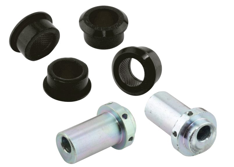 Whiteline 7 x 14 x 20 cm / Performance Alignment - on-car adjustable allows +/- 1.25deg camber Rear Control Arm Upper - Outer Bushing Kit Double Offset to Suit Subaru Liberty and Outback SR