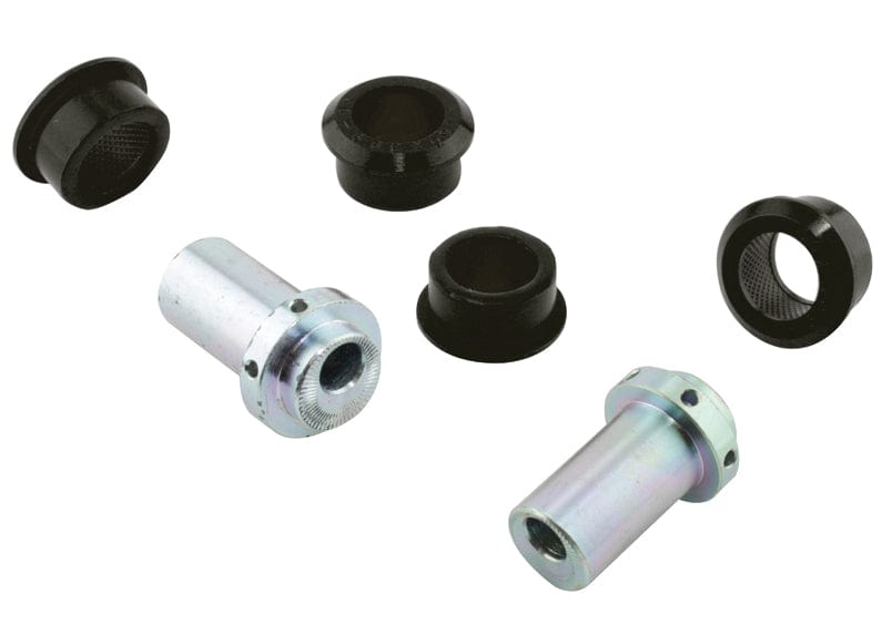 Whiteline 7 x 14 x 20 cm / Performance Alignment - on-car adjustable allows +/- 1.25deg camber Rear Control Arm Upper - Outer Bushing Kit Double Offset to Suit Subaru Liberty and Outback SR