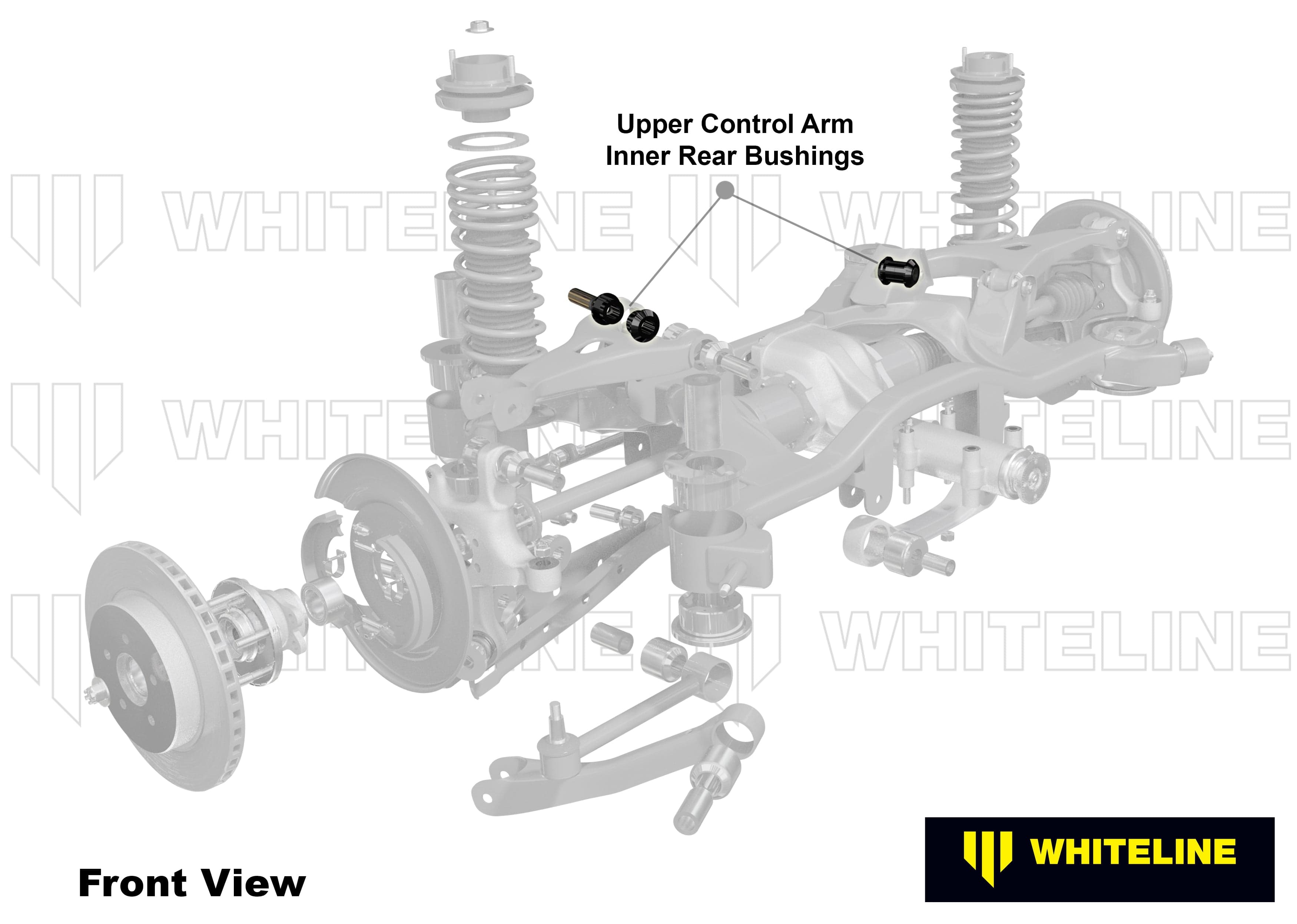 Whiteline 7 x 14 x 20 cm Rear Control Arm Upper - Inner Rear Bushing Kit to Suit Mitsubishi Lancer Evolution X SR