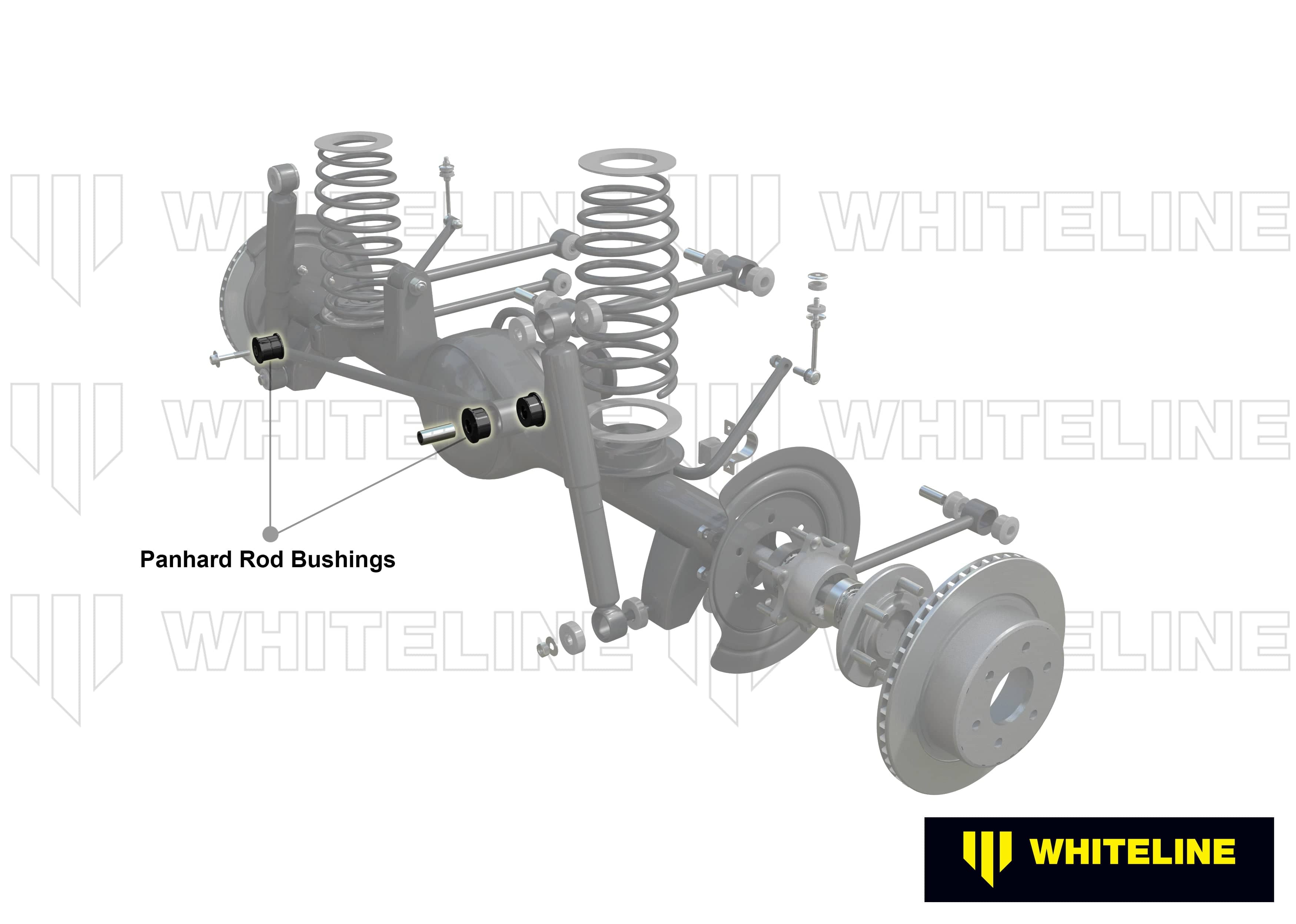Whiteline 7 x 14 x 20 cm Rear Panhard Rod - Bushing Kit to Suit Toyota Prado and 4Runner SR