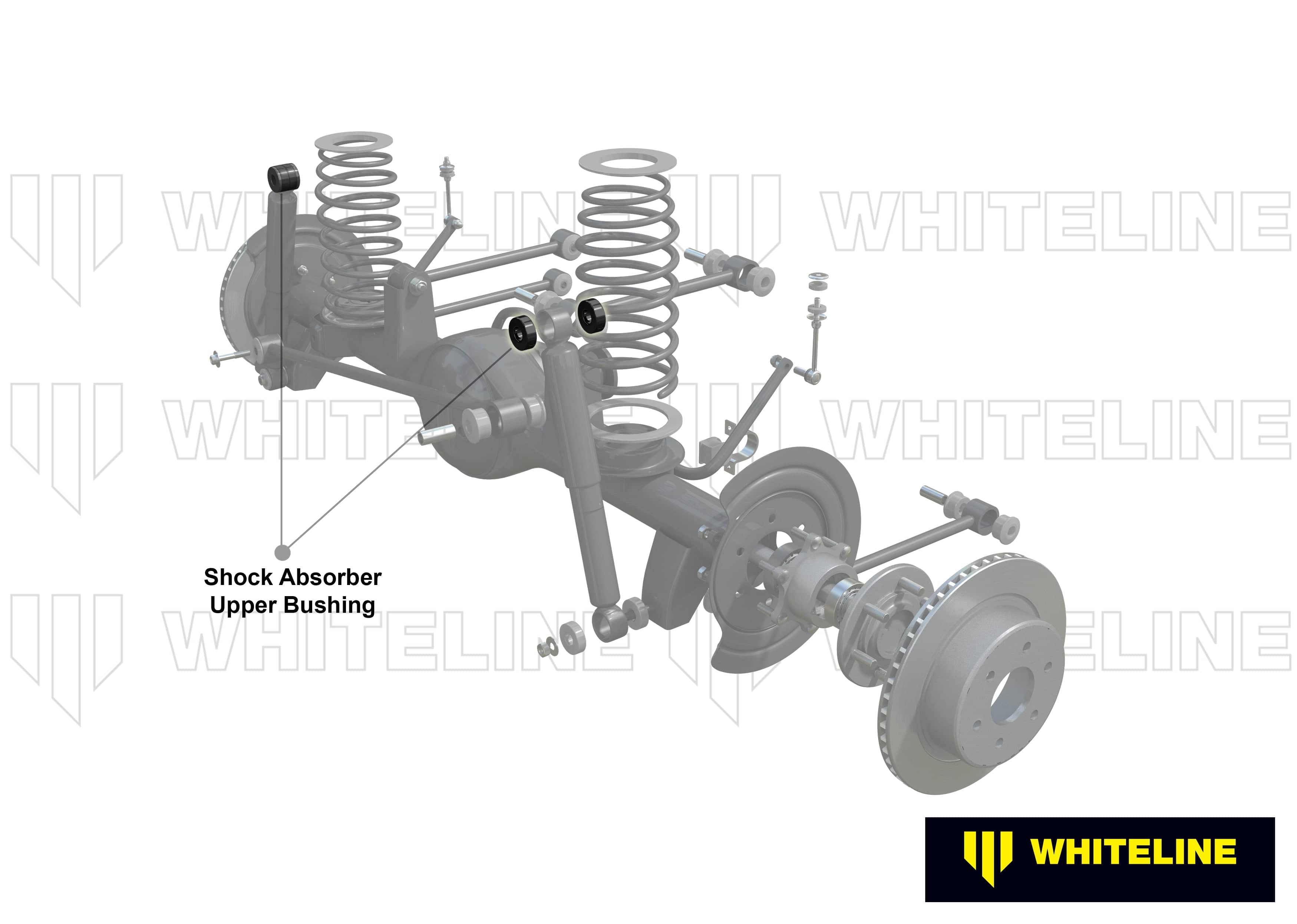 Whiteline 7 x 14 x 20 cm Rear Shock Absorber - Upper Bushing Kit to Suit Nissan Patrol GQ, GU and Ford Maverick DA SR
