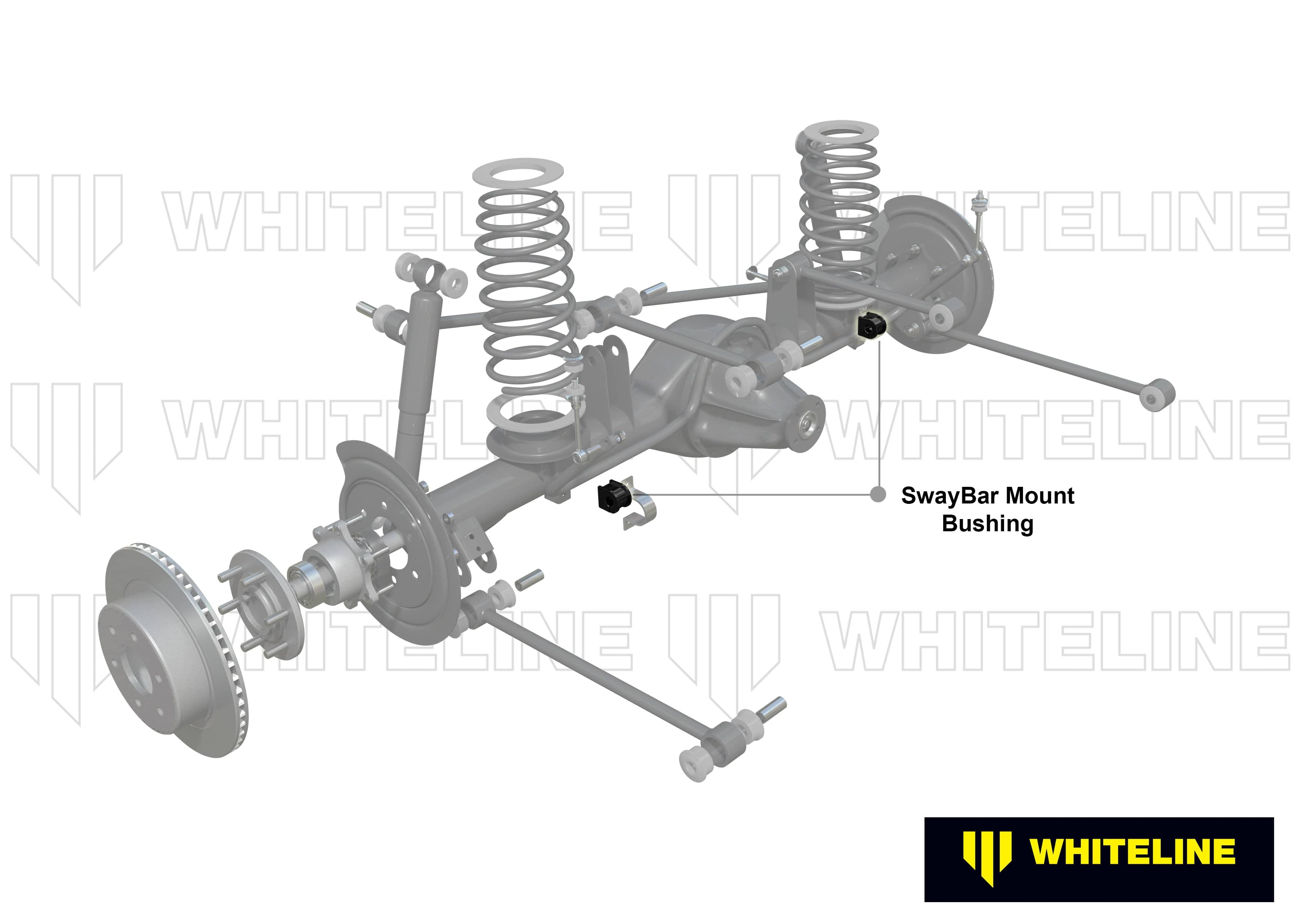 Whiteline 7 x 14 x 20 cm Rear Sway Bar Mount - Bushing Kit 19mm to Suit Jeep Wrangler JL SR