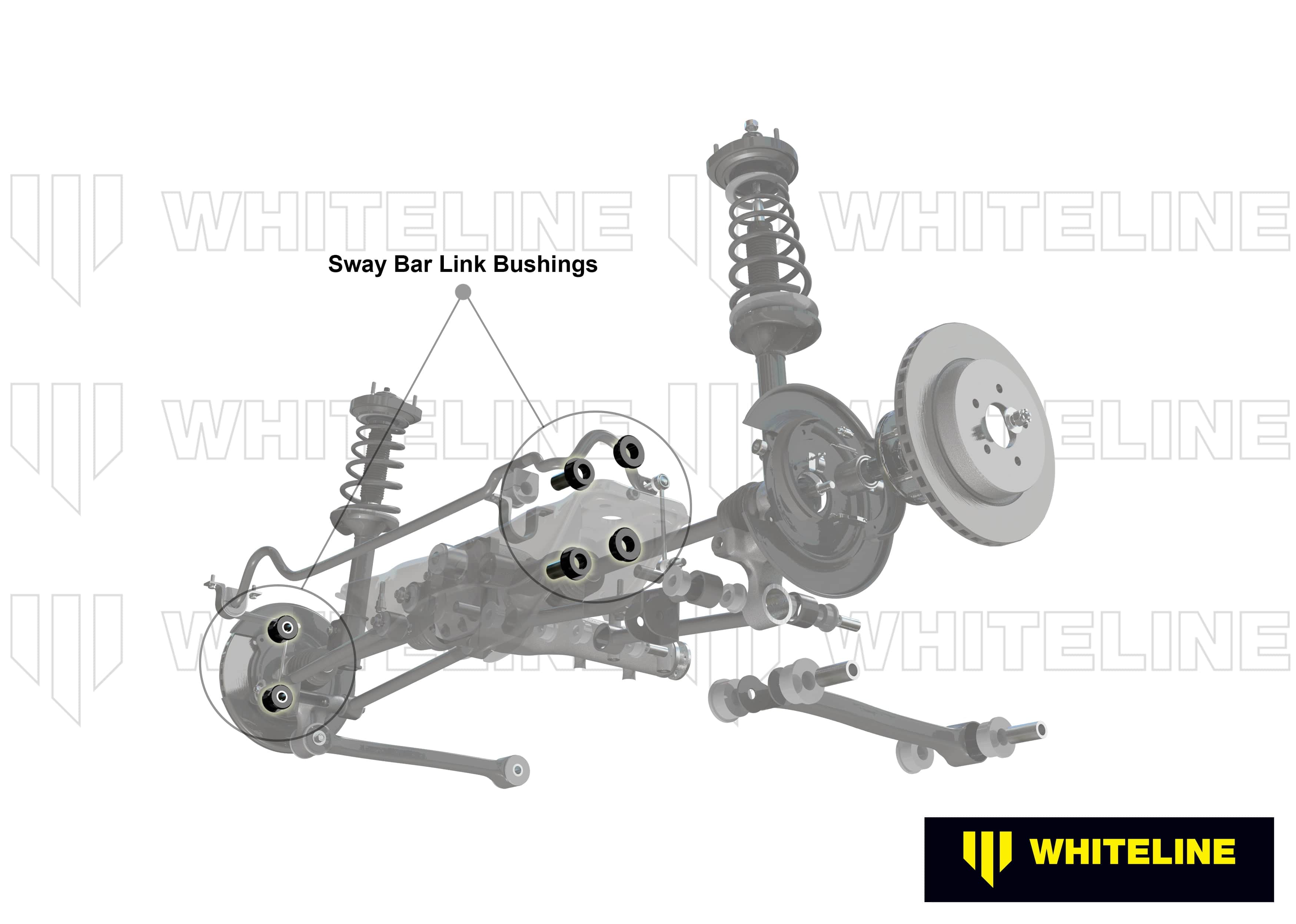 Whiteline 7 x 14 x 20 cm Rear Sway Bar To Hub - Bushing Kit to Suit Holden Astra LD and Nissan Pulsar N13 SR