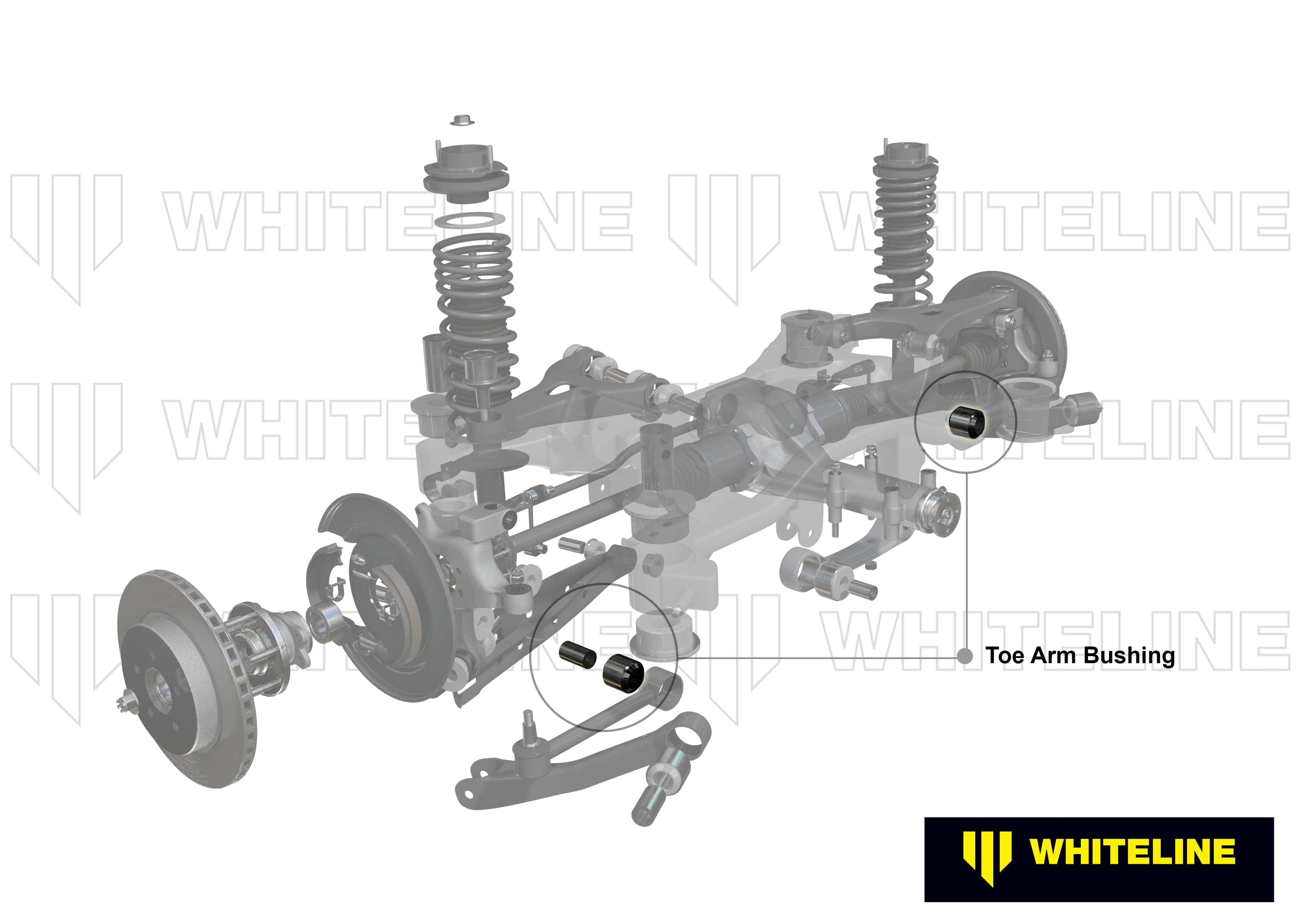 Whiteline 7 x 14 x 20 cm Rear Toe Arm Inner - Bushing Kit to Suit Honda S2000 AP SR