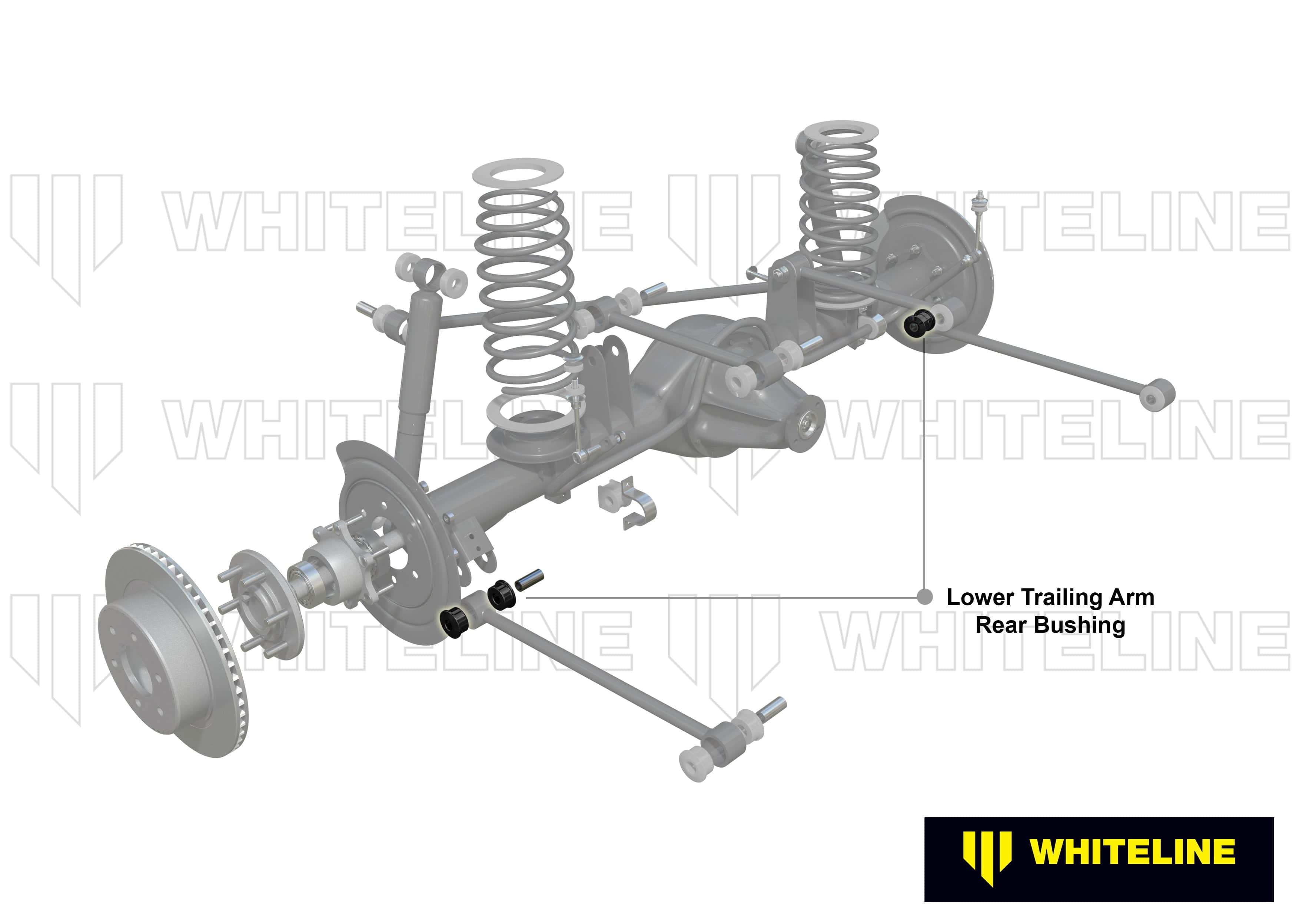 Whiteline 7 x 14 x 20 cm Rear Trailing Arm Lower - Front Bushing Kit to Suit Holden Gemini TX-TG SR