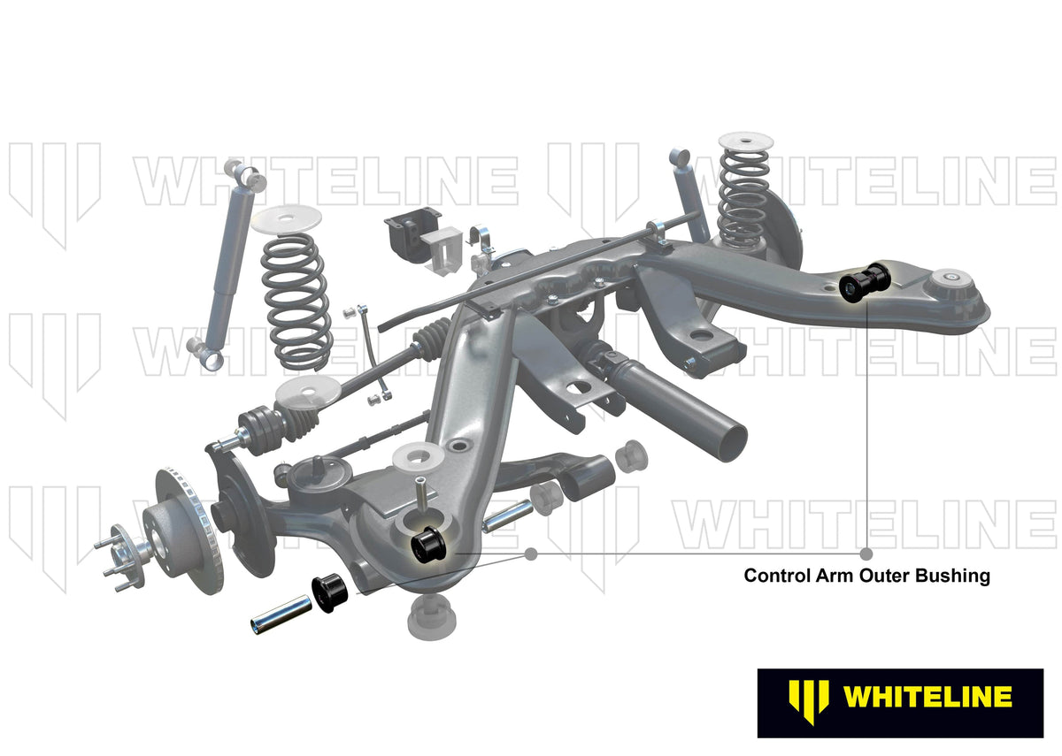 Whiteline 7 x 14 x 20 cm / Standard replacement Rear Control Arm - Bushing Kit to Suit Holden Commodore VN-VZ and HSV SR