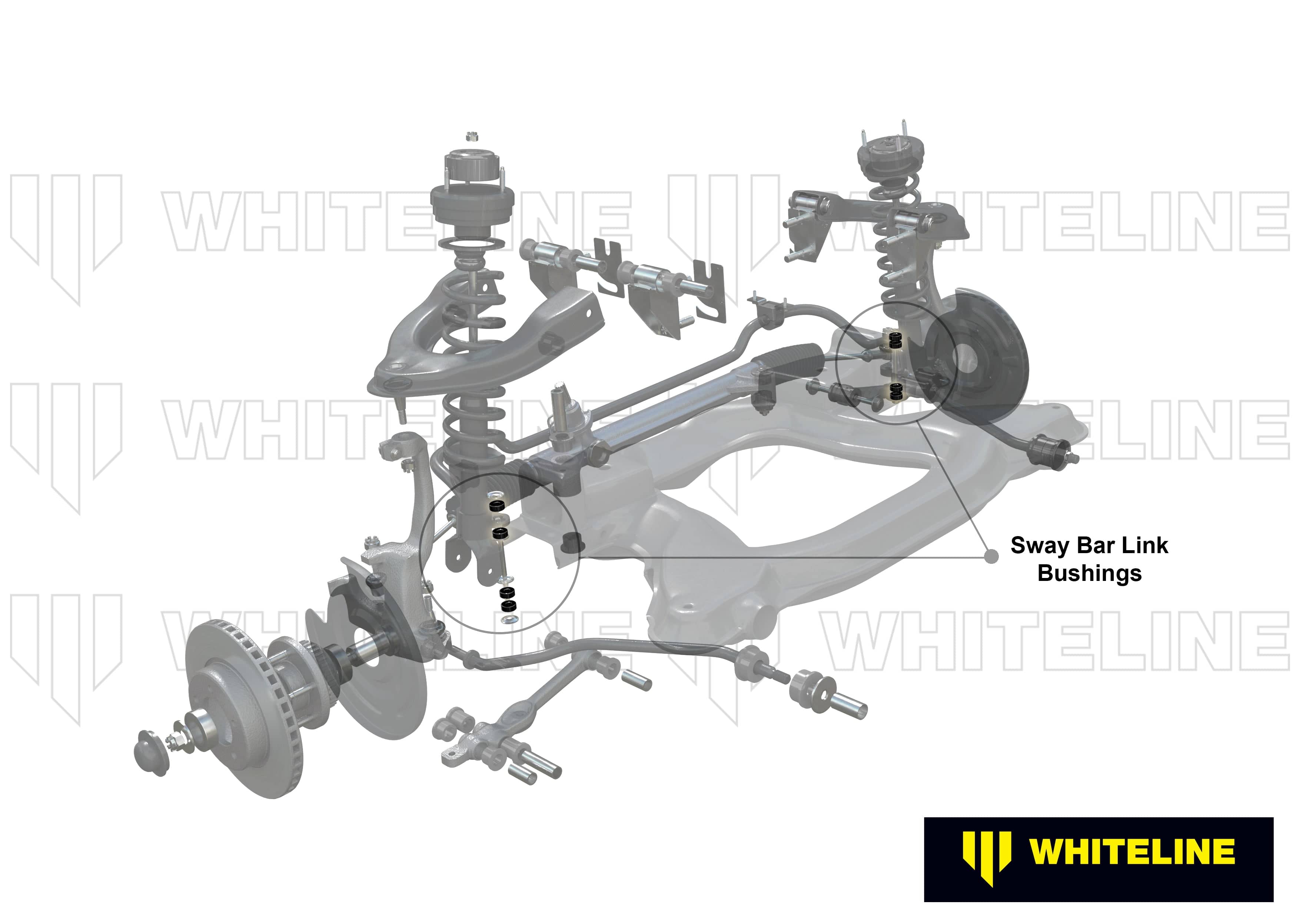 Whiteline 7 x 14 x 20 cm / Suits models to - 03/2000 Front Sway Bar Link - Bushing Kit to Suit 4,9992,"KTFL-10 SR