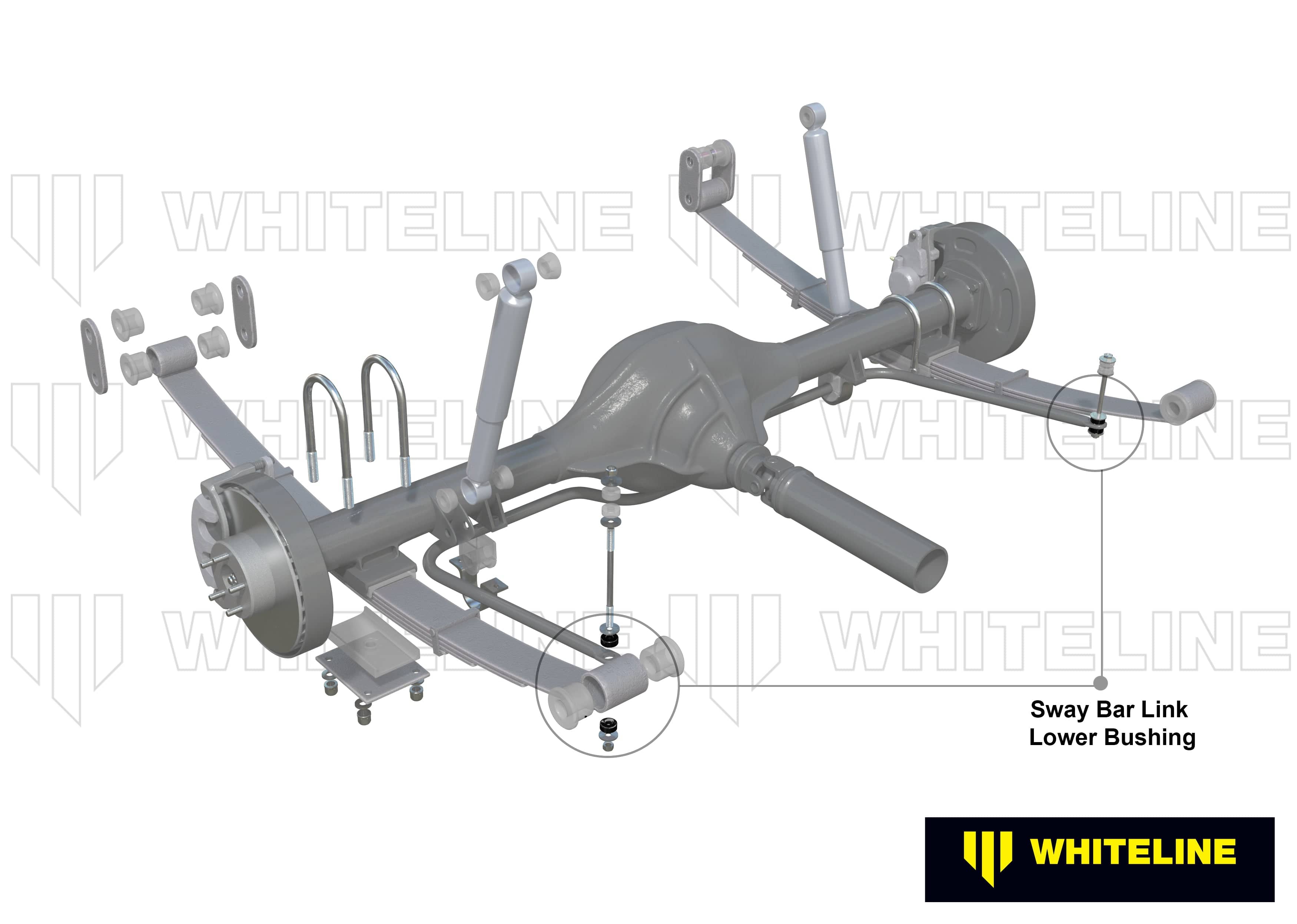 Whiteline 7 x 14 x 20 cm Sway Bar Link - Lower Bushing Kit to Suit Jeep Cherokee XJ SR
