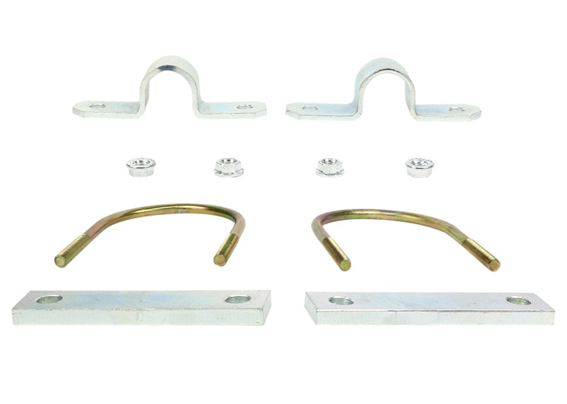 Whiteline 7 x 14 x 20 cm / U Bolt mounting kit - suits Ford 9" differential 95 x 130mm - measurement is distance between legs x length of legs Universal Sway Bar Mount - Saddle Kit U-Bolt Style to suit Ford 9" Diff 95x130mm SR