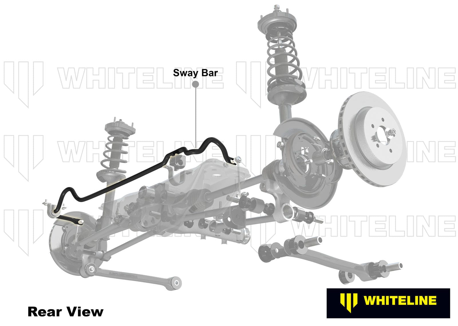 Whiteline 74 x 10 x 26 cm Rear Sway Bar - 20mm Non Adjustable to Suit Honda Civic X Gen FC, FK, FK8 SR
