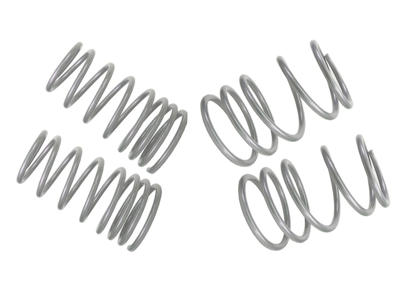 Whiteline Lowers vehicle approximately 25mm front and rear Front and Rear Coil Springs - Lowered to Suit Subaru Impreza GD WRX STi SR