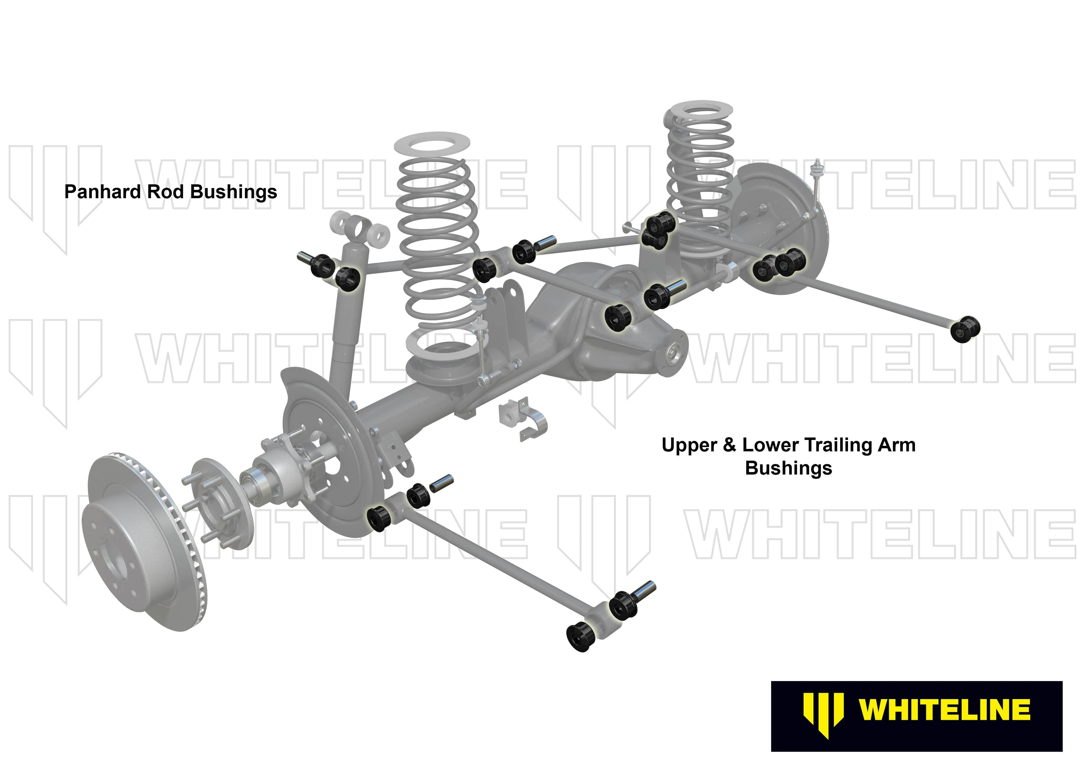 Whiteline Rear Trailing Arm/Panhard Rod - Bushing Kit to Suit Toyota Land Cruiser 80 and 105 Series SR