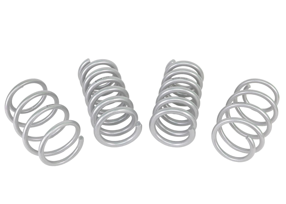 Whiteline Suits 5.0L models without MagneRide excludes GT350 - lowers vehicle approximately 35mm front and 30mm rear Front and Rear Coil Springs - Lowered to Suit Ford Mustang S550 FM, FN SR