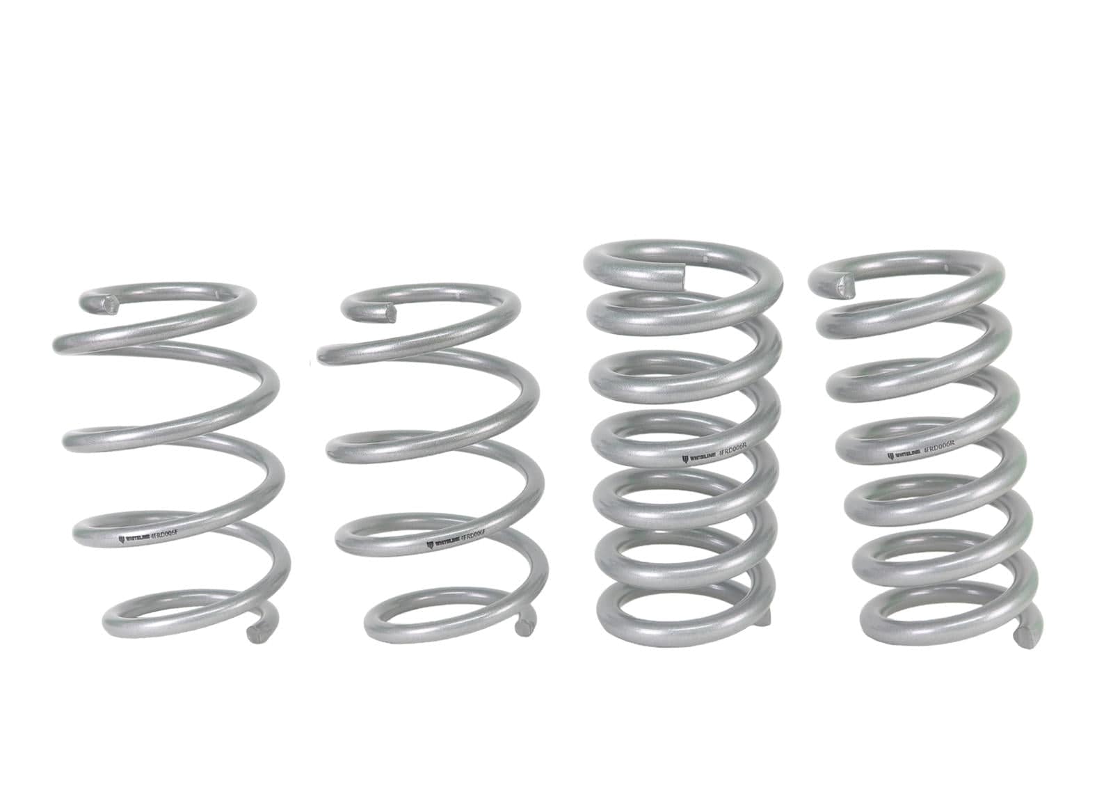 Whiteline Suits 5.0L models without MagneRide excludes GT350 - lowers vehicle approximately 35mm front and 30mm rear Front and Rear Coil Springs - Lowered to Suit Ford Mustang S550 FM, FN SR