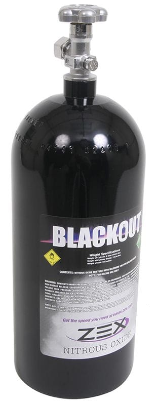 ZEX Includes Valve & -4AN Fitting Zex Blackout Series 10lb. Nitrous Bottle ZEX82340B SR