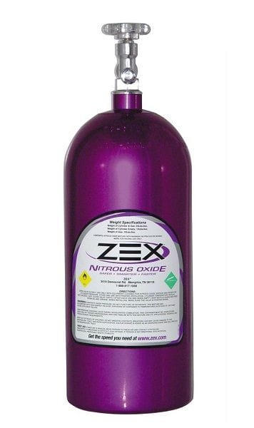 ZEX With Hi-Flow Valve -04an Zex 10 lbs Purple Nitrous Bottle ZEX82000 SR