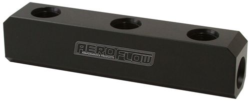 Aeroflow Billet 5 Port Fuel Log -12AN AF457-12BLK