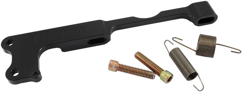 Aeroflow Throttle Cable Bracket Designed for Holley Sniper EFI Unit - Black AF64-2173BLK