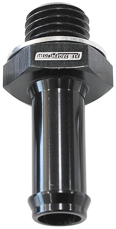 Aeroflow Barb EFI Fuel Pump Adapter M10 x 1.0mm to 3/8" AF745-02BLK