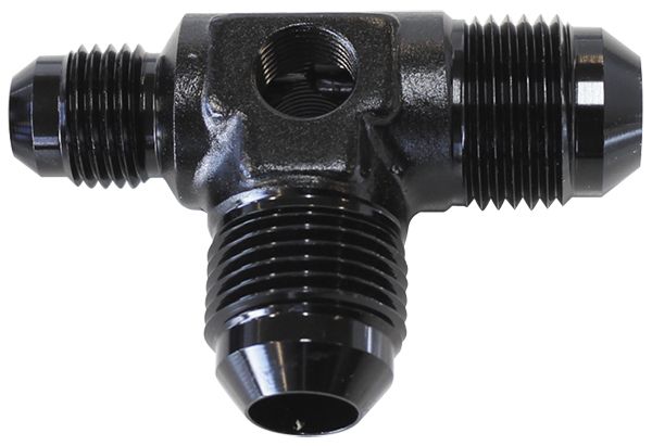 Aeroflow Flare AN Stepped Tee with 1/8" NPT Ports AF824-06-08BLK
