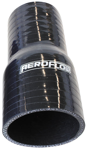 Aeroflow Gloss Black Straight Silicone Reducer / Expander Hose 3" (76mm) to 2-1/4" (57mm)