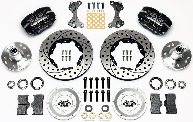 Wilwood Forged Dynalite Dust-Boot Front Brake Kit - 4-Piston 11" WB140-13345-D