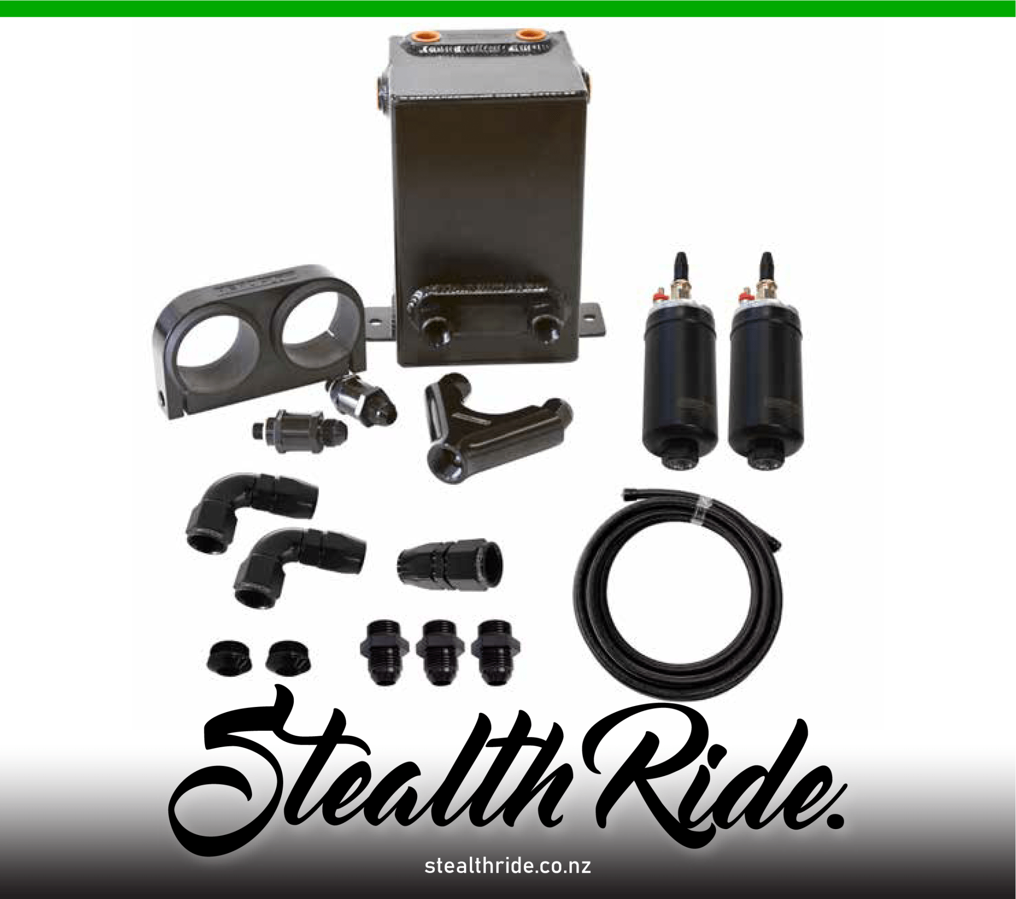 Aeroflow Fuel Systems Black Aeroflow 3.1L Dual Pump Surge Tank Kit! 1300HP Setup! SR