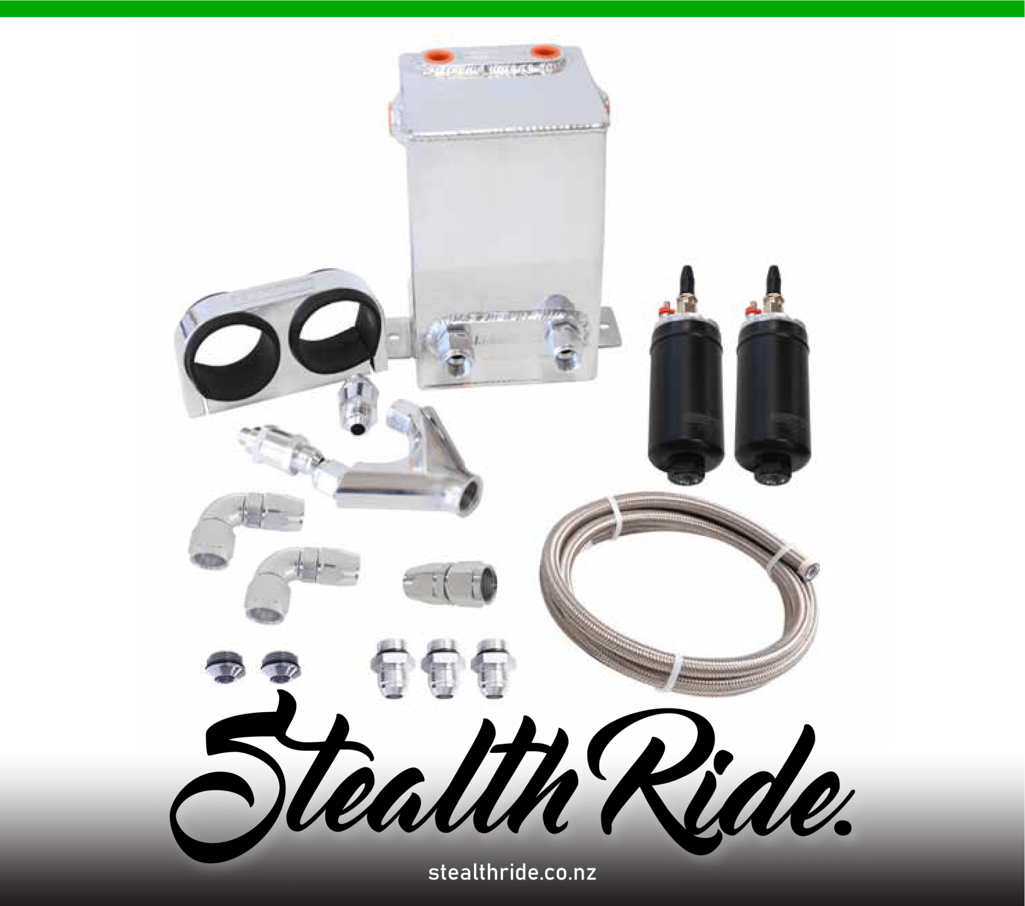 Aeroflow Fuel Systems Silver Aeroflow 3.1L Dual Pump Surge Tank Kit! 1300HP Setup! SR