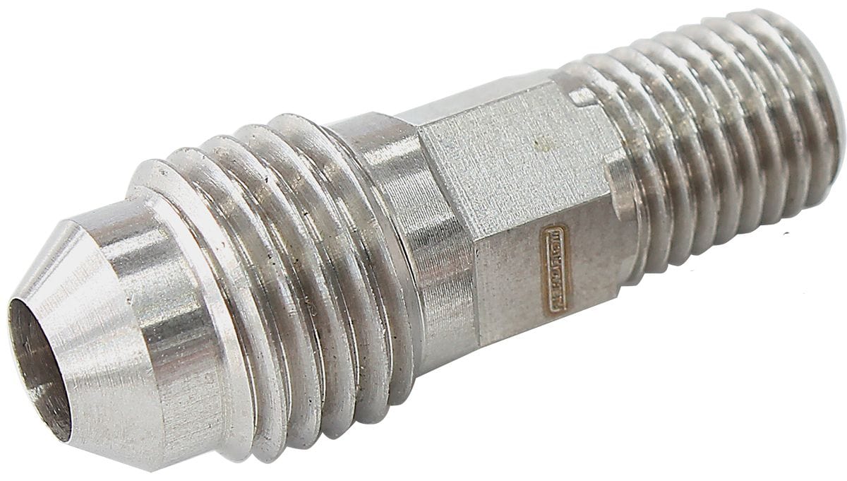 Aeroflow Performance 1/16" NPT to Male -4AN Aeroflow Stainless Steel NPT Male to AN Fitting AF380-04-01 SR