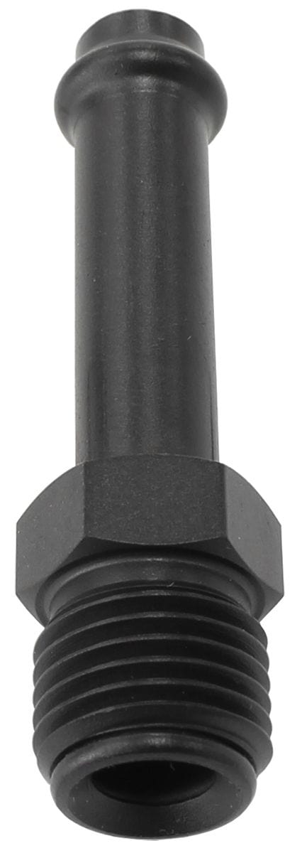 Aeroflow Performance 1/2" -20 Thread to 5/16" Barb Aeroflow Straight Holley / Stromberg Inlet Fitting - Black AF714-24BLK SR