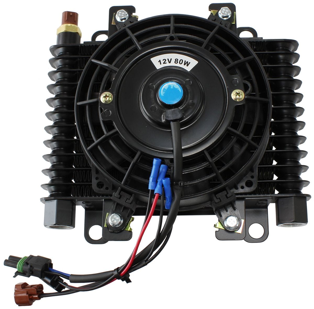 Aeroflow Performance 1/2" NPT, 10" x 7-1/2" x 3-1/2", with Fan & Switch Aeroflow Competition Oil & Transmission Cooler AF72-6002 SR
