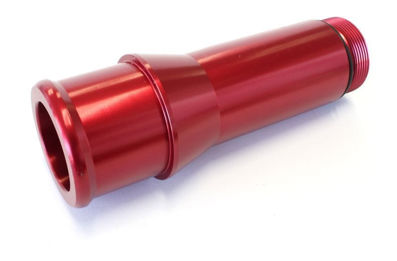 Aeroflow Performance 1.5" O.D., 4.5" Length, 1-1/4"-20 thread, fits most electric water pu Aeroflow Radiator Hose Adapters - Red AF64-2081R SR