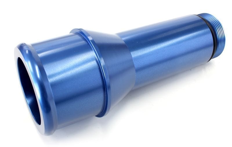 Aeroflow Performance 1.75" O.D., 4.5" Length, 1-1/4"-20 thread, fits most electric water p Aeroflow Radiator Hose Adapters - Blue AF64-2083 SR