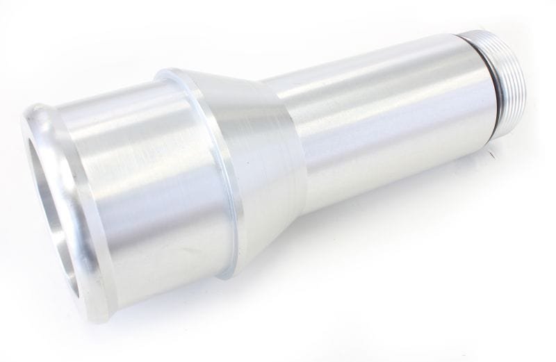 Aeroflow Performance 1.75" O.D., 4.5" Length, 1-1/4"-20 thread, fits most electric water p Aeroflow Radiator Hose Adapters - Silver AF64-2083S SR