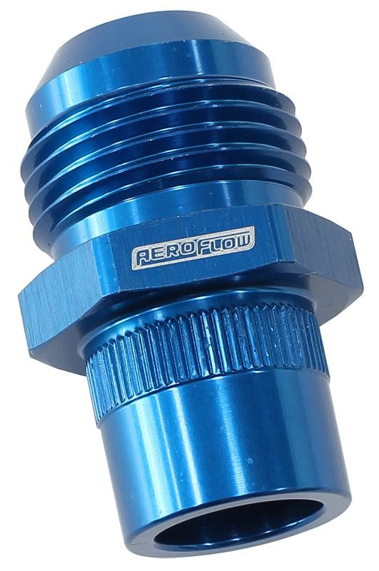 Aeroflow Performance -10AN Suit Nissan RB26 Aeroflow Press In Cover Breather Adapter - Blue AF708-10-03 SR
