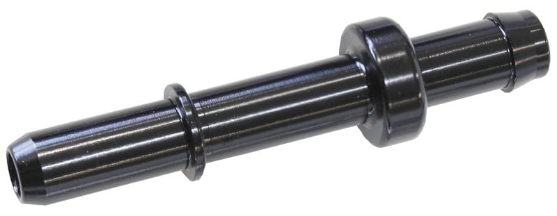 Aeroflow Performance 10mm/3/8" Barb to male hard tube, Black Aeroflow Push-In to Barb EFI Fuel Fitting AF810-06BLK SR
