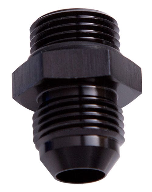 Aeroflow Performance -12 ORB to -6AN, Black Finish Aeroflow ORB to AN Straight Male Flare Adapter AF920-06-12BLK SR