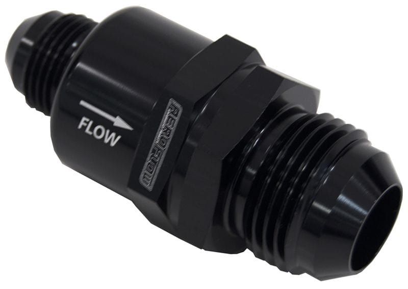 Aeroflow Performance -12AN to -8AN, Black Finish Aeroflow One Way Stepped Check Valve AF612-12-08BLK SR