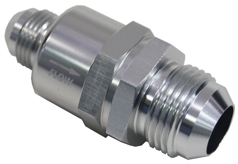 Aeroflow Performance -12AN to -8AN, Silver Finish Aeroflow One Way Stepped Check Valve AF612-12-08S SR