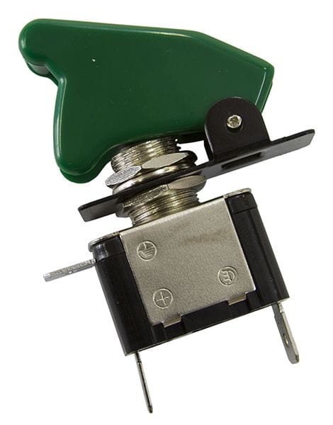 Aeroflow Performance 12v 20A Aeroflow Green Covered LED Rocket / Missile Switch AF49-5055 SR