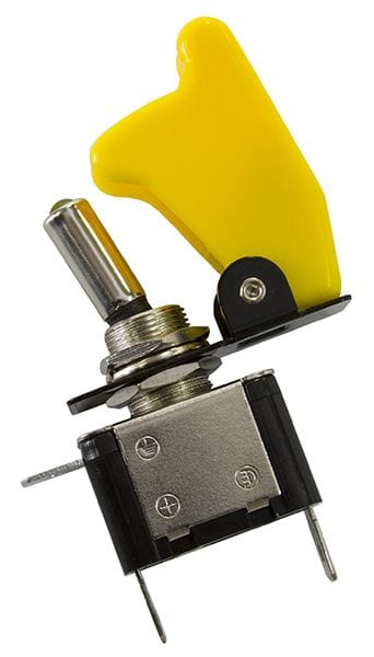 Aeroflow Performance 12v 20A Aeroflow Yellow Covered LED Rocket / Missile Switch AF49-5040 SR