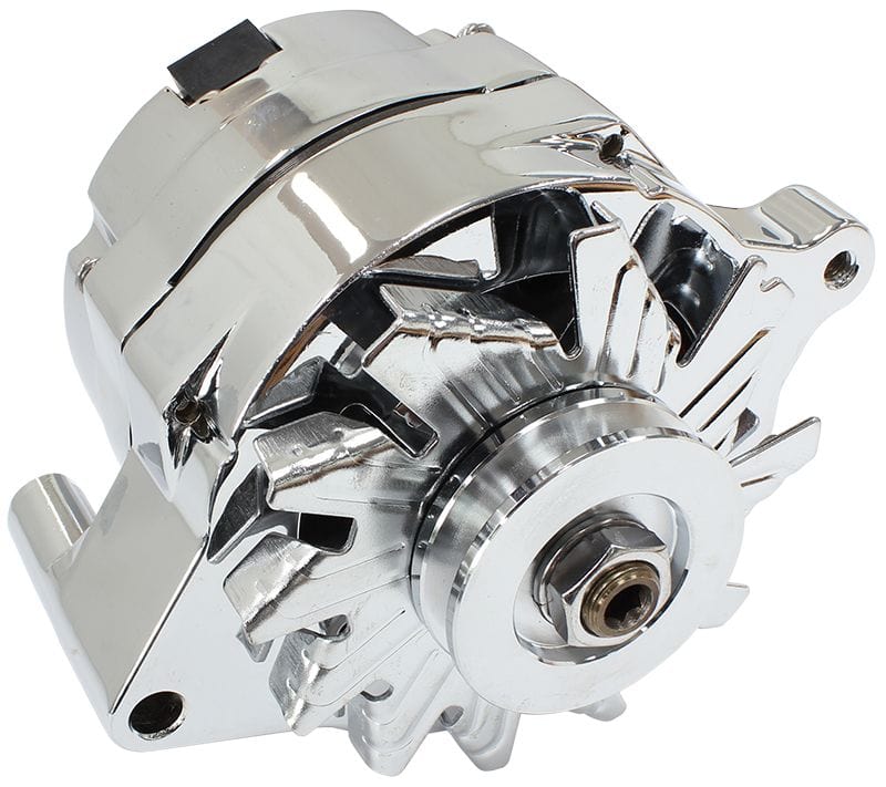 Aeroflow Performance 140 AMP, 1 Wire, Internal Regulator, Single V Groove Pulley Aeroflow Ford Alternator - Chrome Finish AF4873-1140 SR