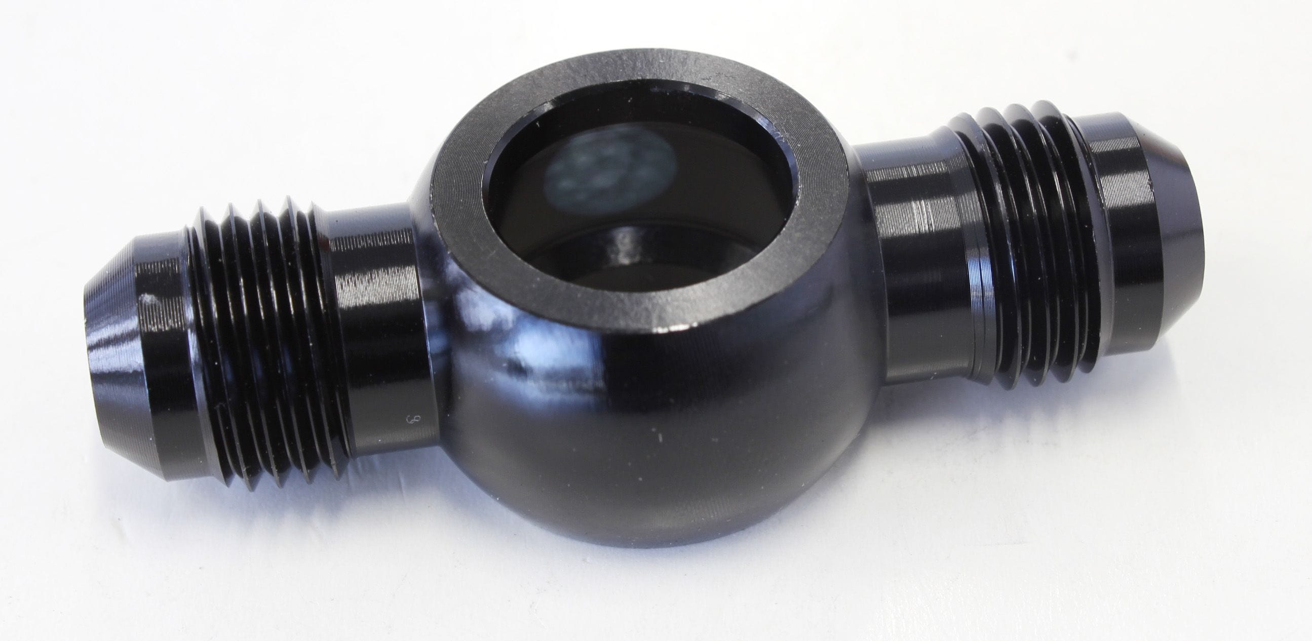Aeroflow Performance 14mm (9/16") to -6AN, Black Finish Aeroflow Alloy Double Ended AN Banjo AF720-06-06BLK SR