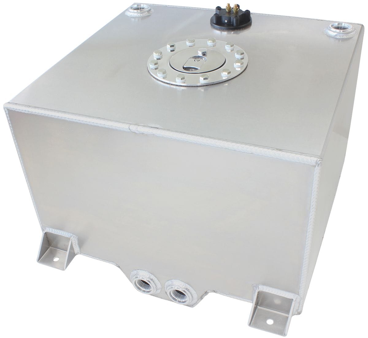 Aeroflow Performance 18-1/8" L x 20-1/16" W x 10-1/4" H (46cm x 51cm x 26cm) Aeroflow Aluminium 15 Gallon (57L) Fuel Cell with Cavity/Sump & Fuel Sender AF85-2150AS SR