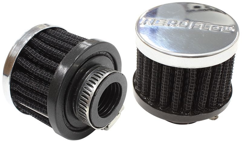 Aeroflow Performance 2" (50.8mm) O.D. x 1-1/2" (38mm) High, 3/4" (19.05mm) Flange Inside D Aeroflow Chrome Clamp On Breather AF2871-1360 SR