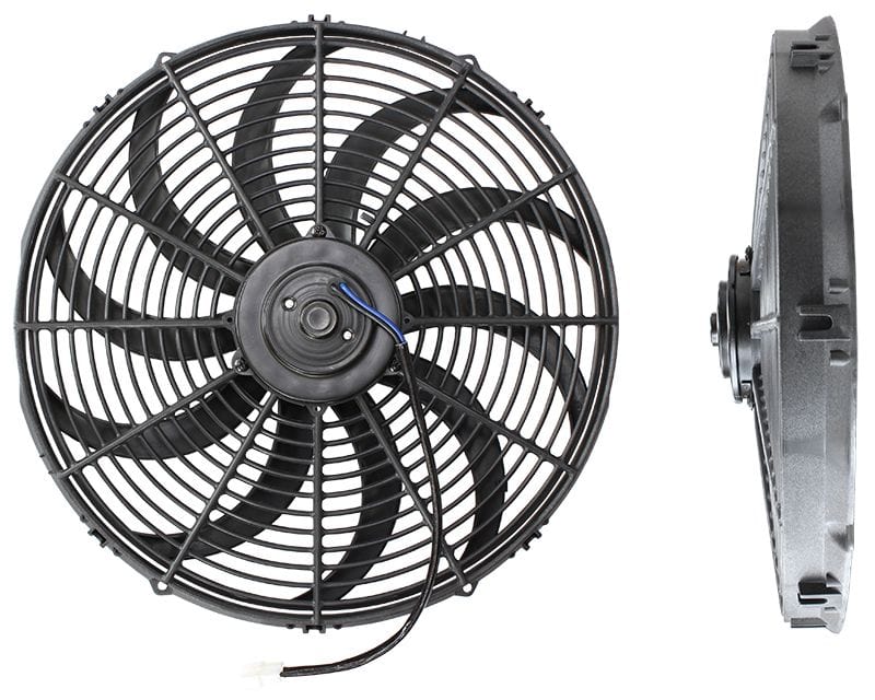 Aeroflow Performance 2000 CFM, Curved Blades, Reversible, 16-21/64" (415mm) Mount Dia. Aeroflow 16" Electric Thermo Fan AF49-1003 SR