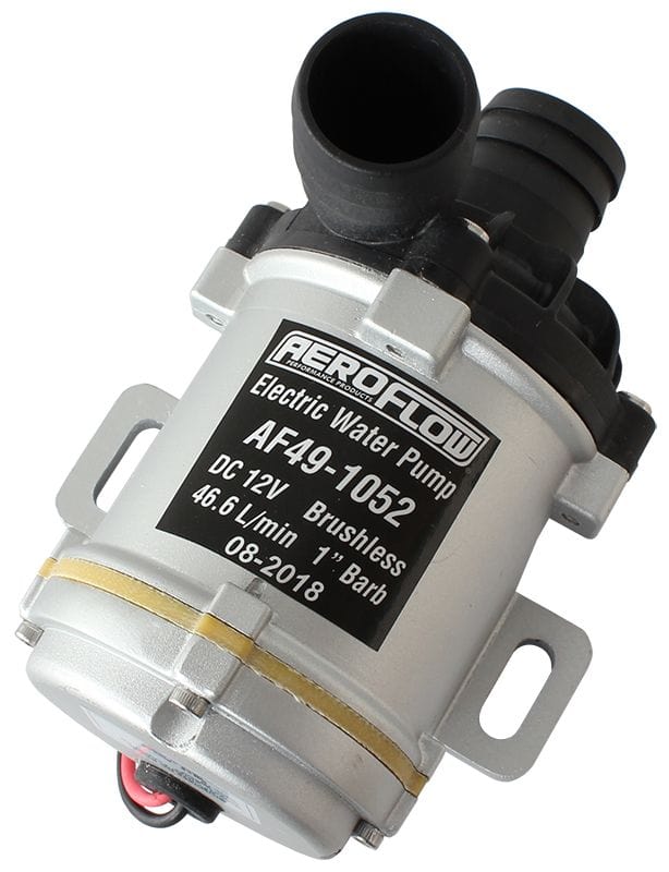 Aeroflow Performance 25mm Inlet/Outlet Barb, 46.6 Litres Per Minute Aeroflow 1" Barb Brushless Electric Supercharger & Water Pump AF49-1052 SR