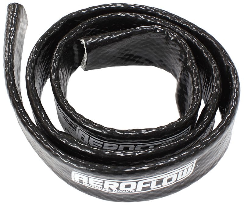 Aeroflow Performance 3/4" (19mm) I.D., Suits -10 & -12 PTFE Hoses, 1m length, Black Aeroflow Heatguard Heat Shield Sleeves AF91-2013 SR