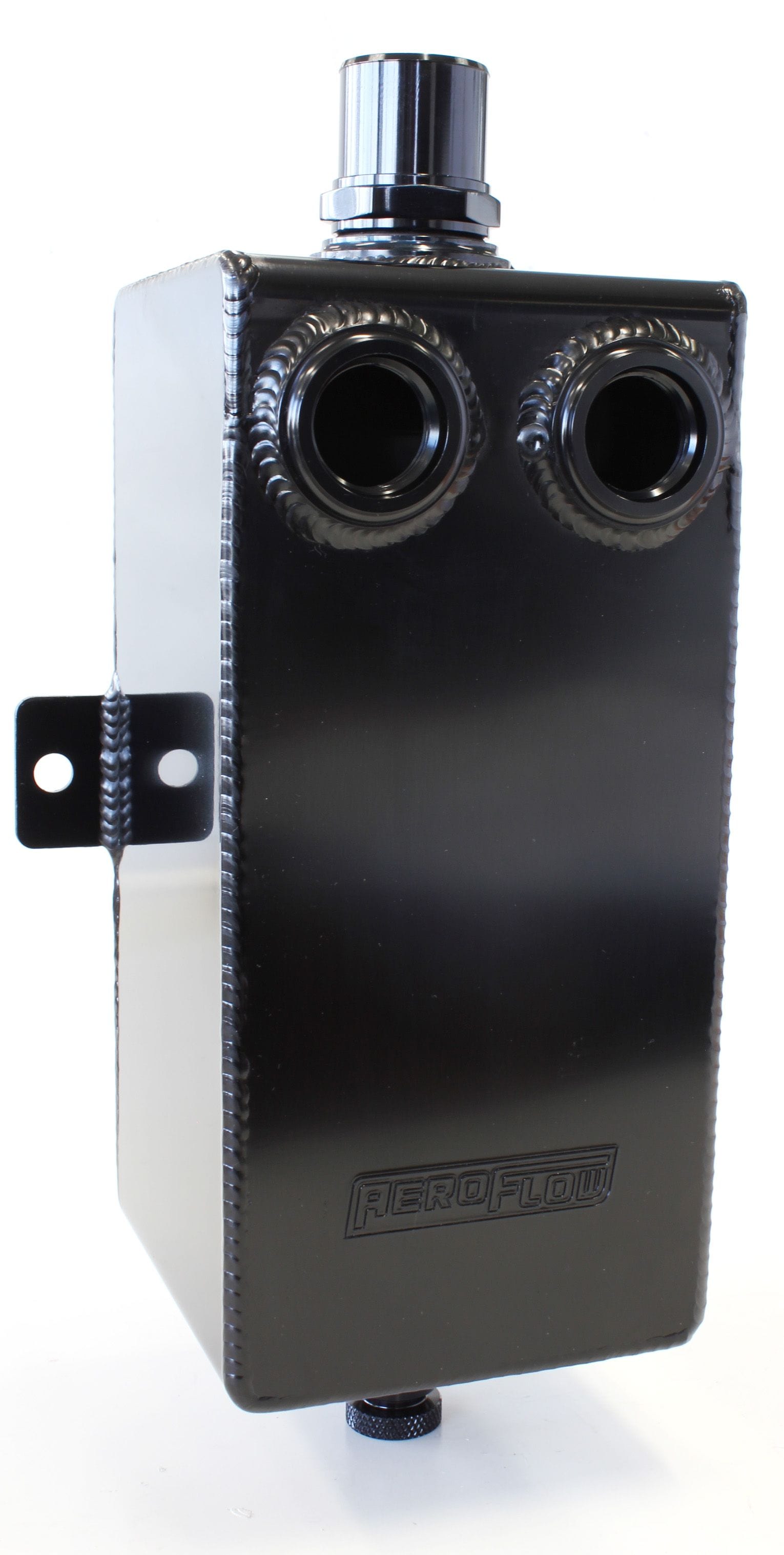 Aeroflow Performance 3 litre, 120mm W x 120mm D x 250mm H, Black finish Aeroflow Universal Breather Tank AF77-2005BLK SR
